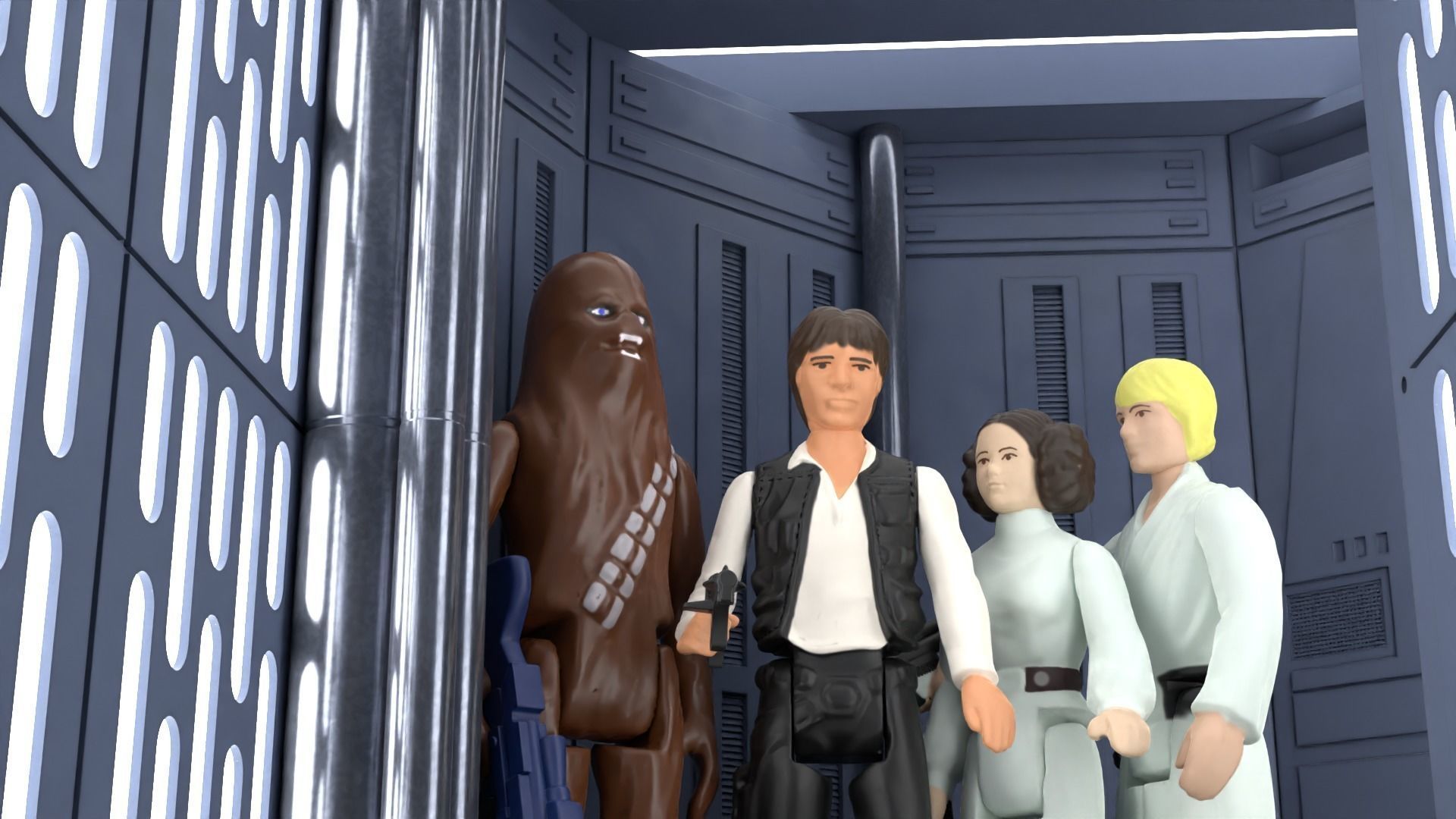 Set 1b - Death Star Small Hangar Entrance 1-6 scale Hottoys 3D Model Collection_16