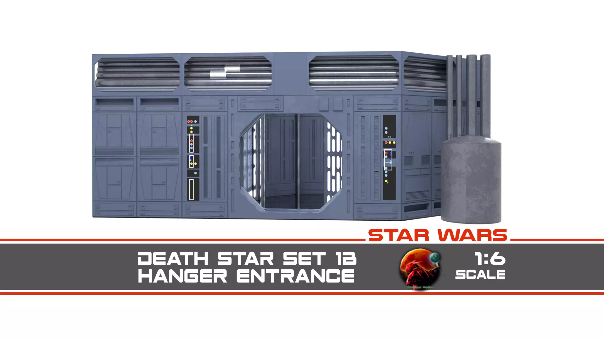 Set 1b - Death Star Small Hangar Entrance 1-6 scale Hottoys 3D Model Collection_0