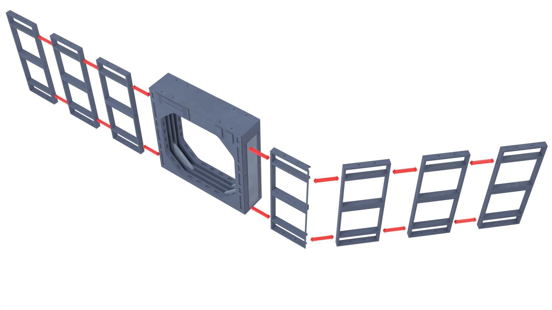 Set 1b - Death Star Small Hangar Entrance 1-6 scale Hottoys 3D Model Collection_22