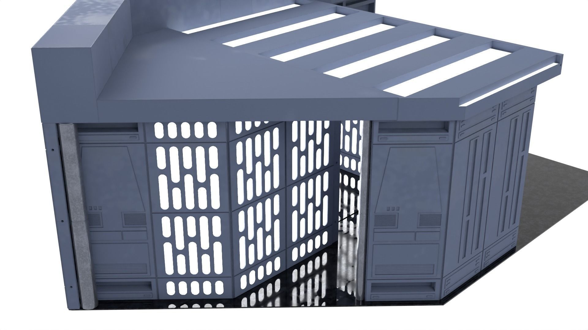 Set 1b - Death Star Small Hangar Entrance 1-6 scale Hottoys 3D Model Collection_37