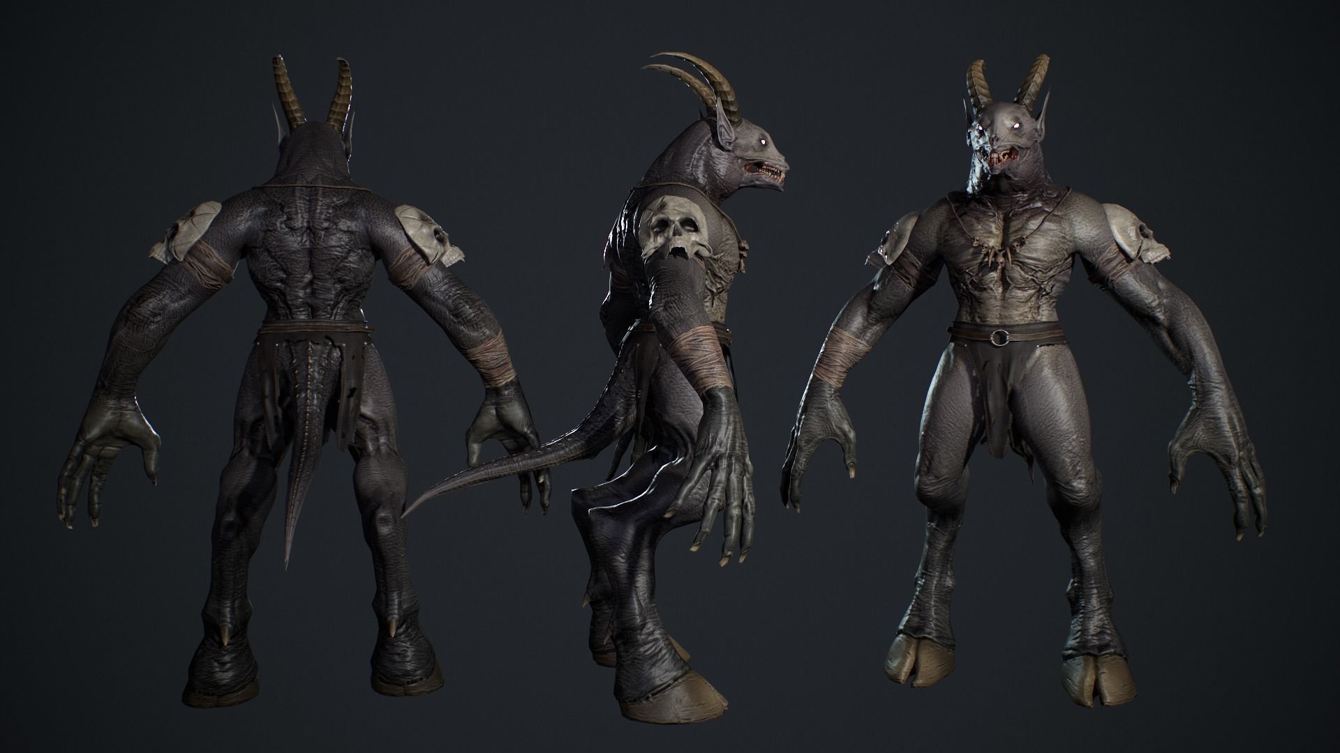 Demon Character 8 Low-poly 3D model_7