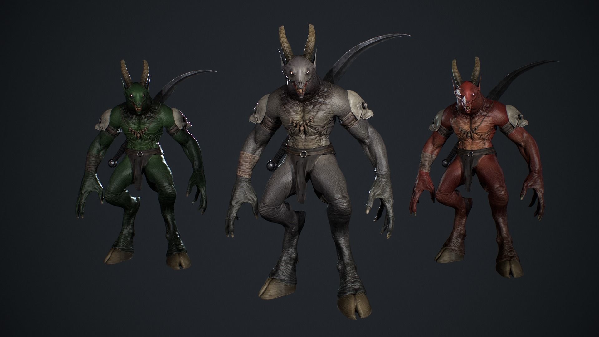 Demon Character 8 Low-poly 3D model_6