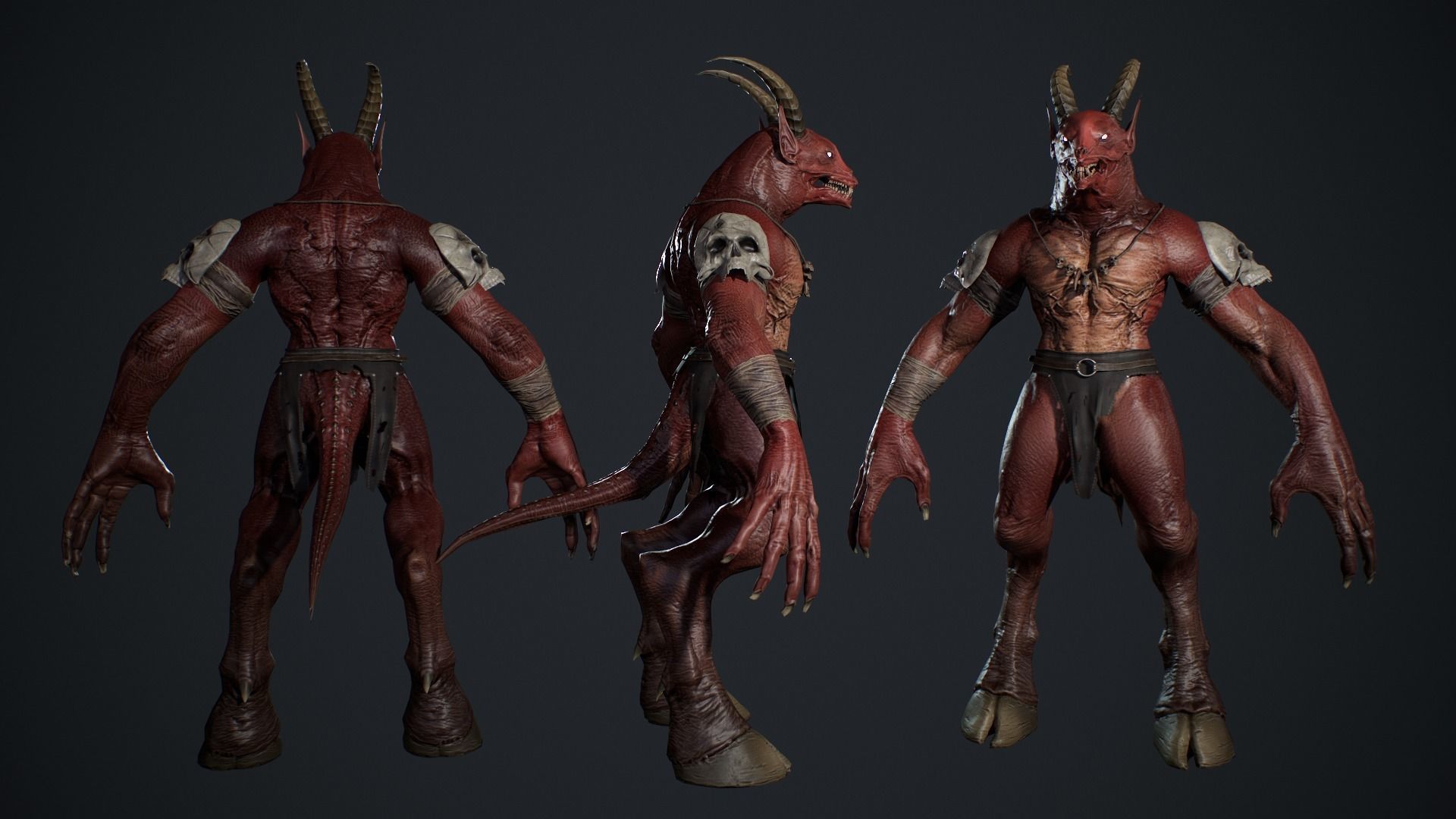 Demon Character 8 Low-poly 3D model_8