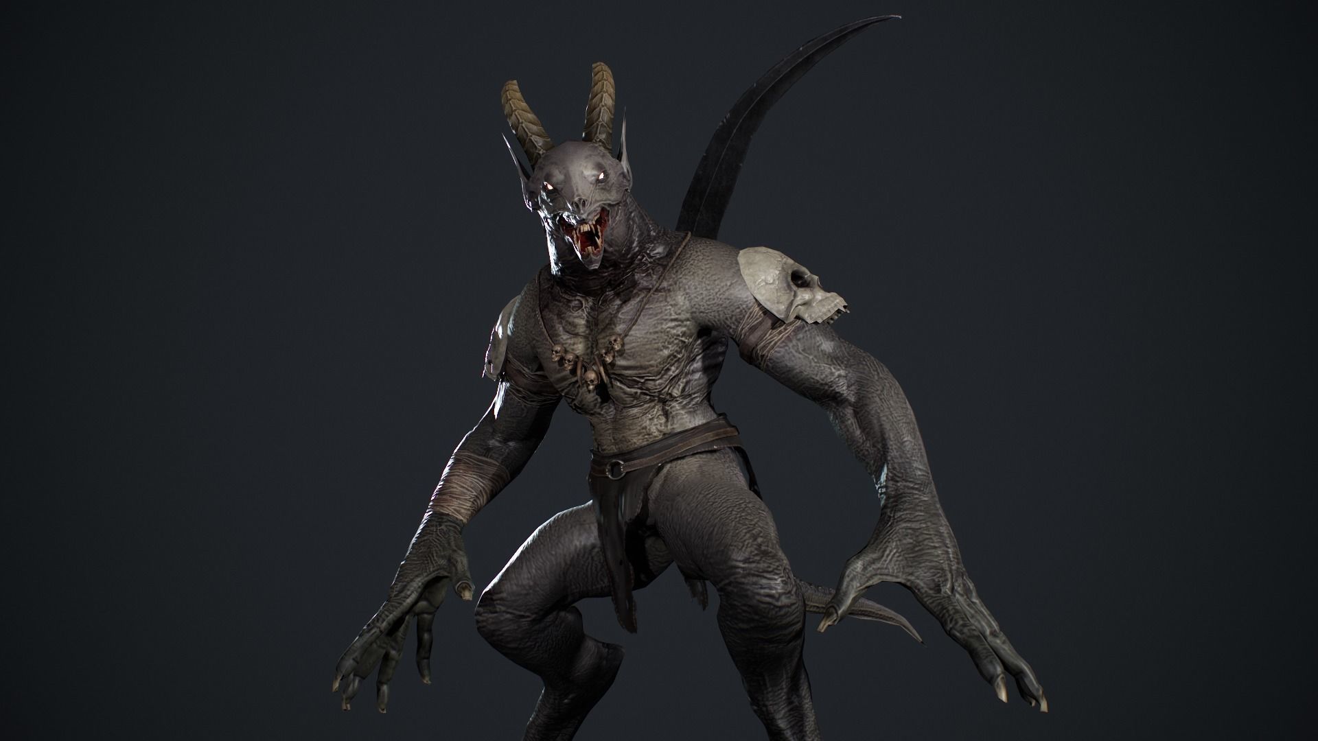 Demon Character 8 Low-poly 3D model_19