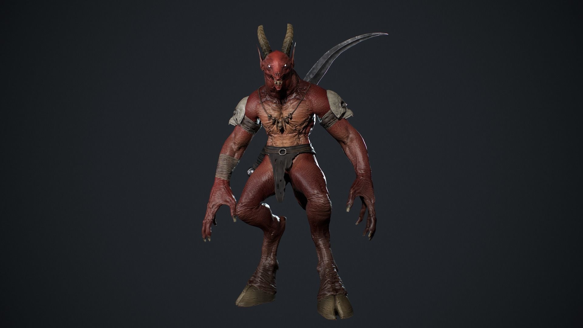Demon Character 8 Low-poly 3D model_11