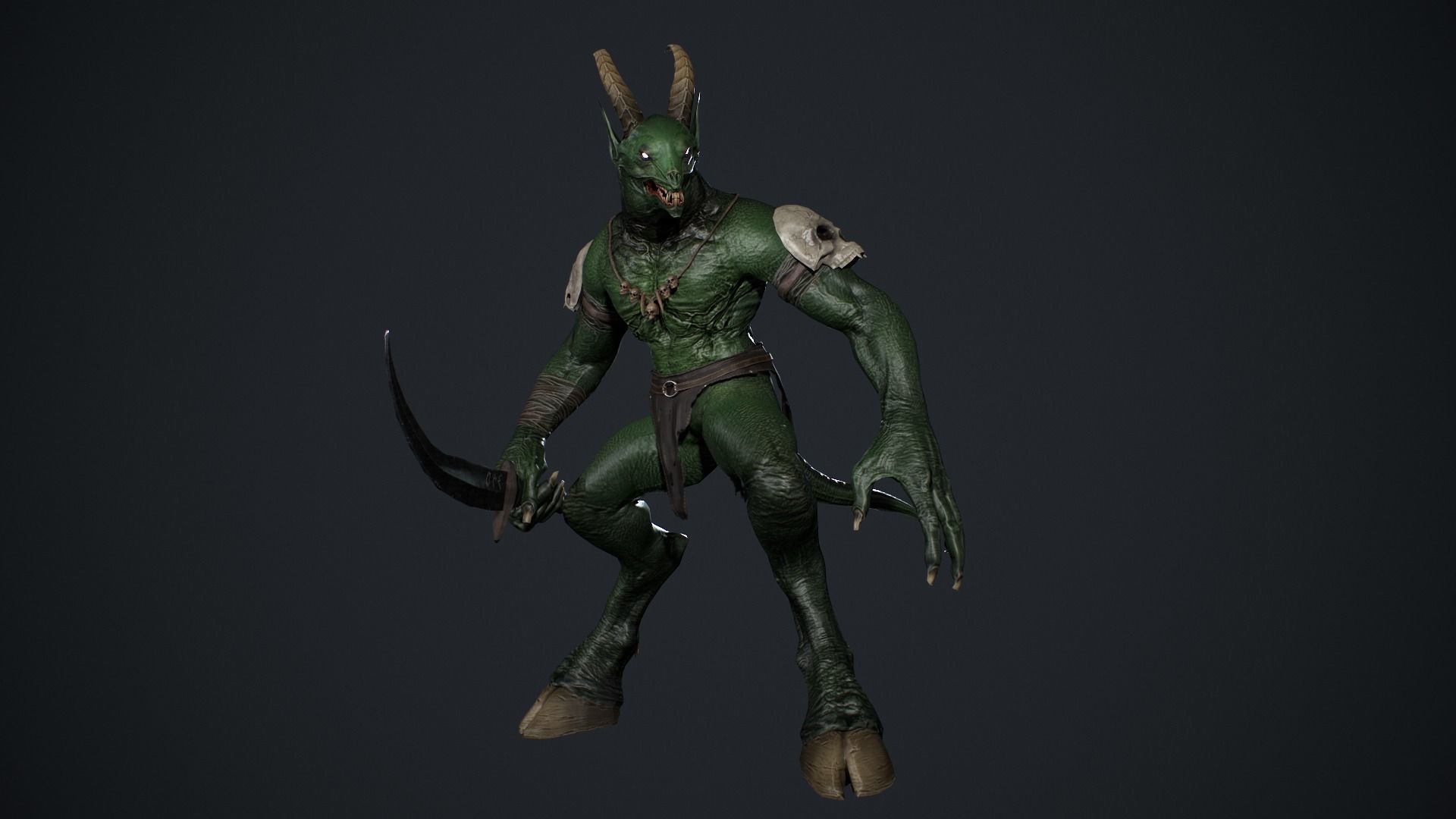 Demon Character 8 Low-poly 3D model_16