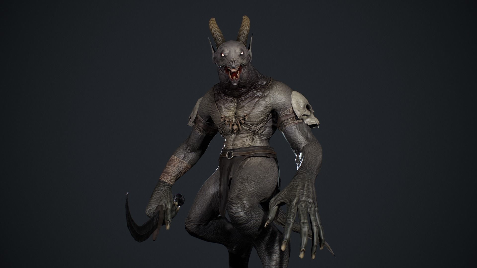 Demon Character 8 Low-poly 3D model_5