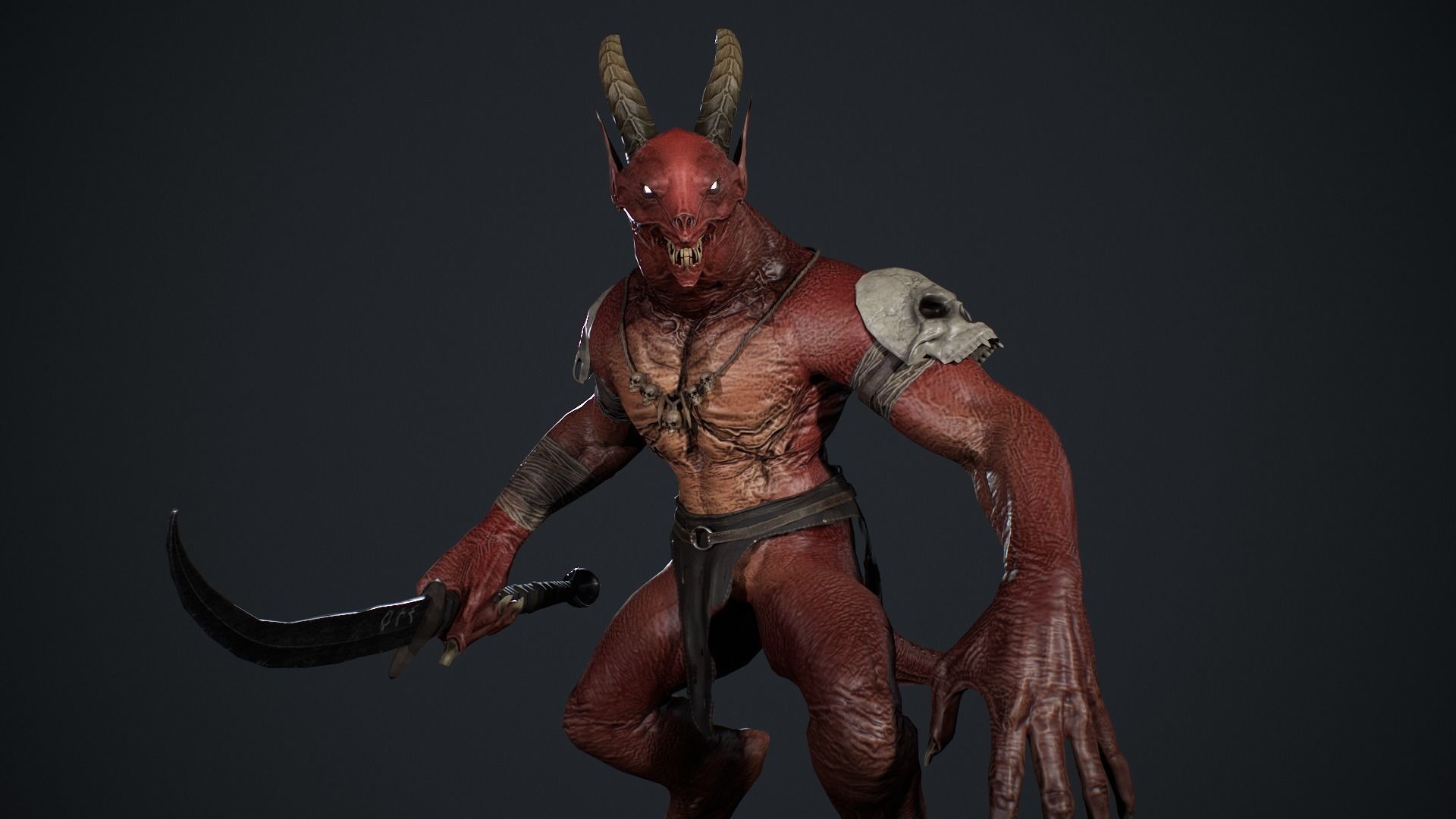 Demon Character 8 Low-poly 3D model_12