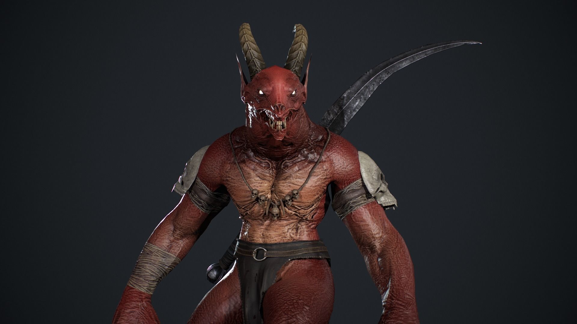Demon Character 8 Low-poly 3D model_13