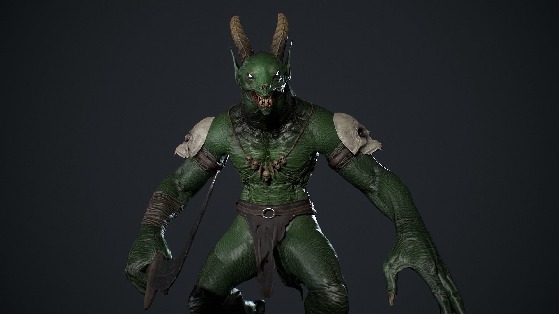 Demon Character 8 Low-poly 3D model_15