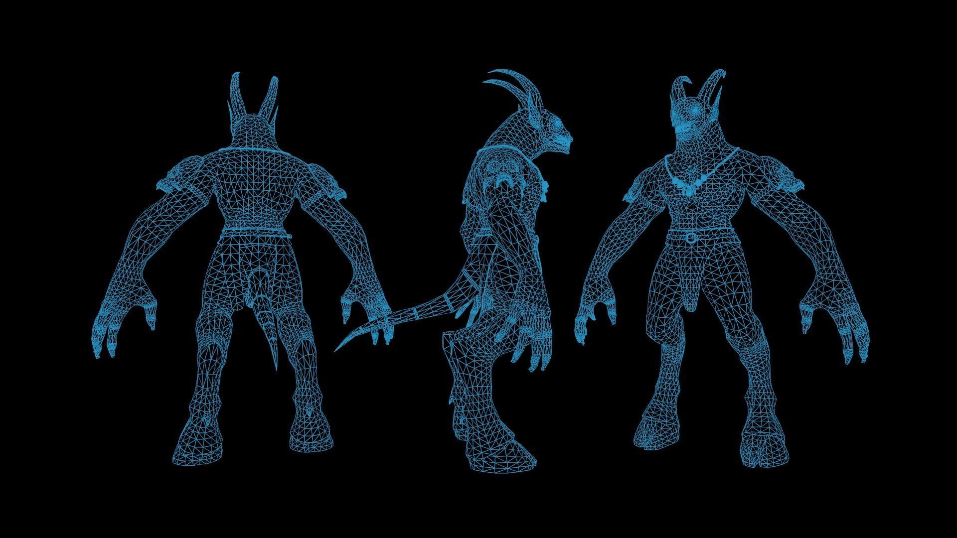 Demon Character 8 Low-poly 3D model_10