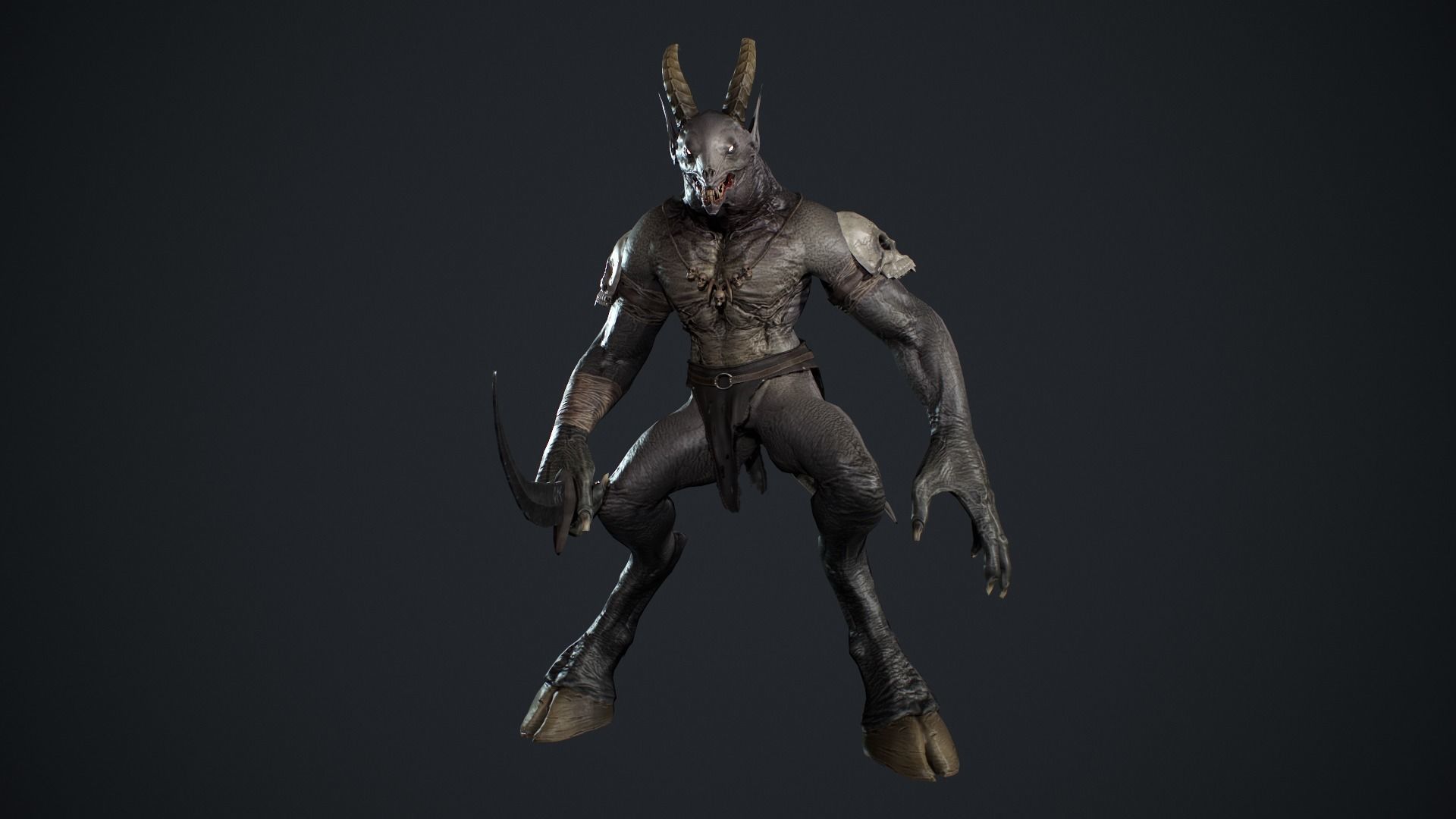 Demon Character 8 Low-poly 3D model_17