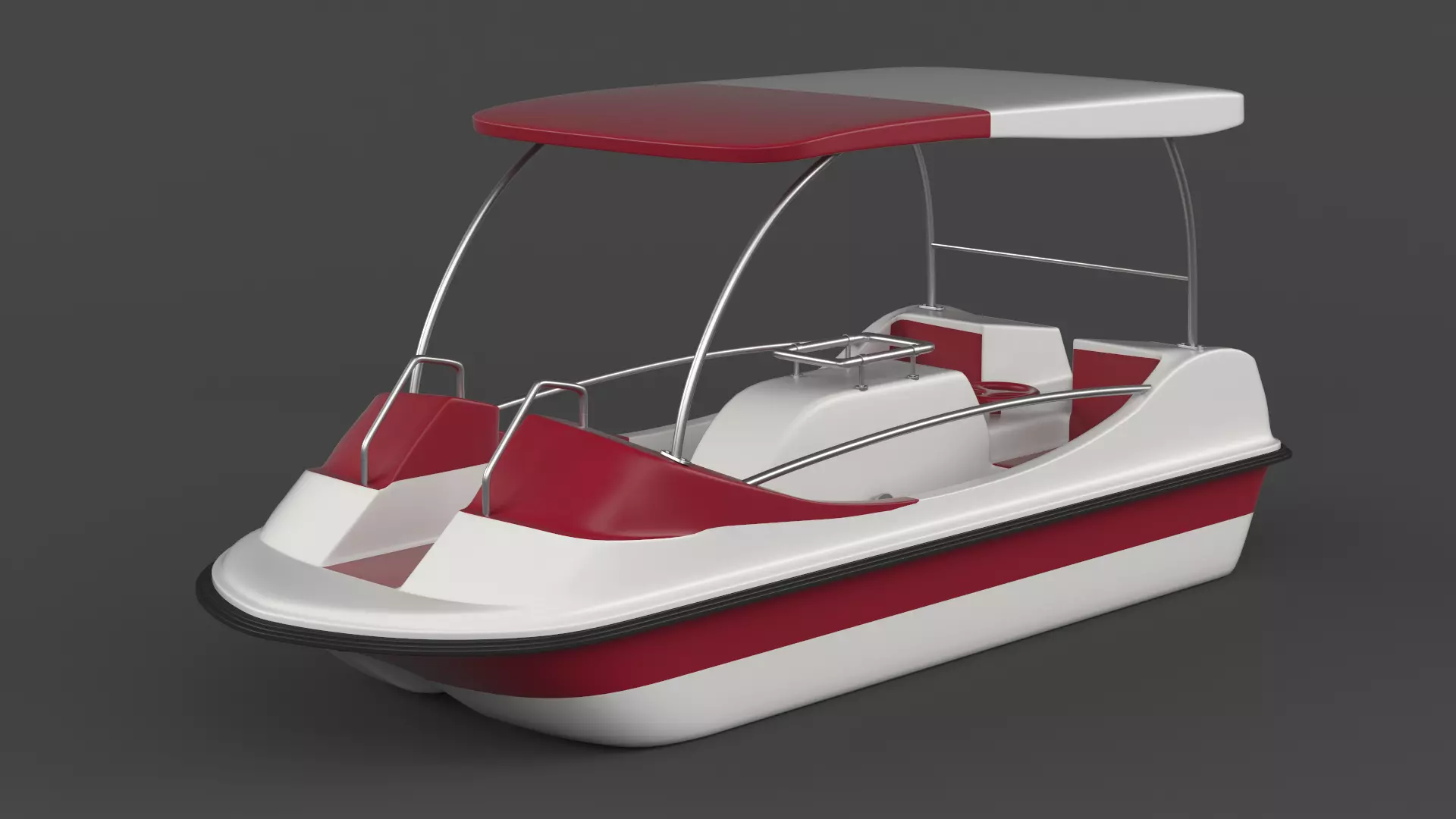 Fiberglass Pedal Boat 3D model_0