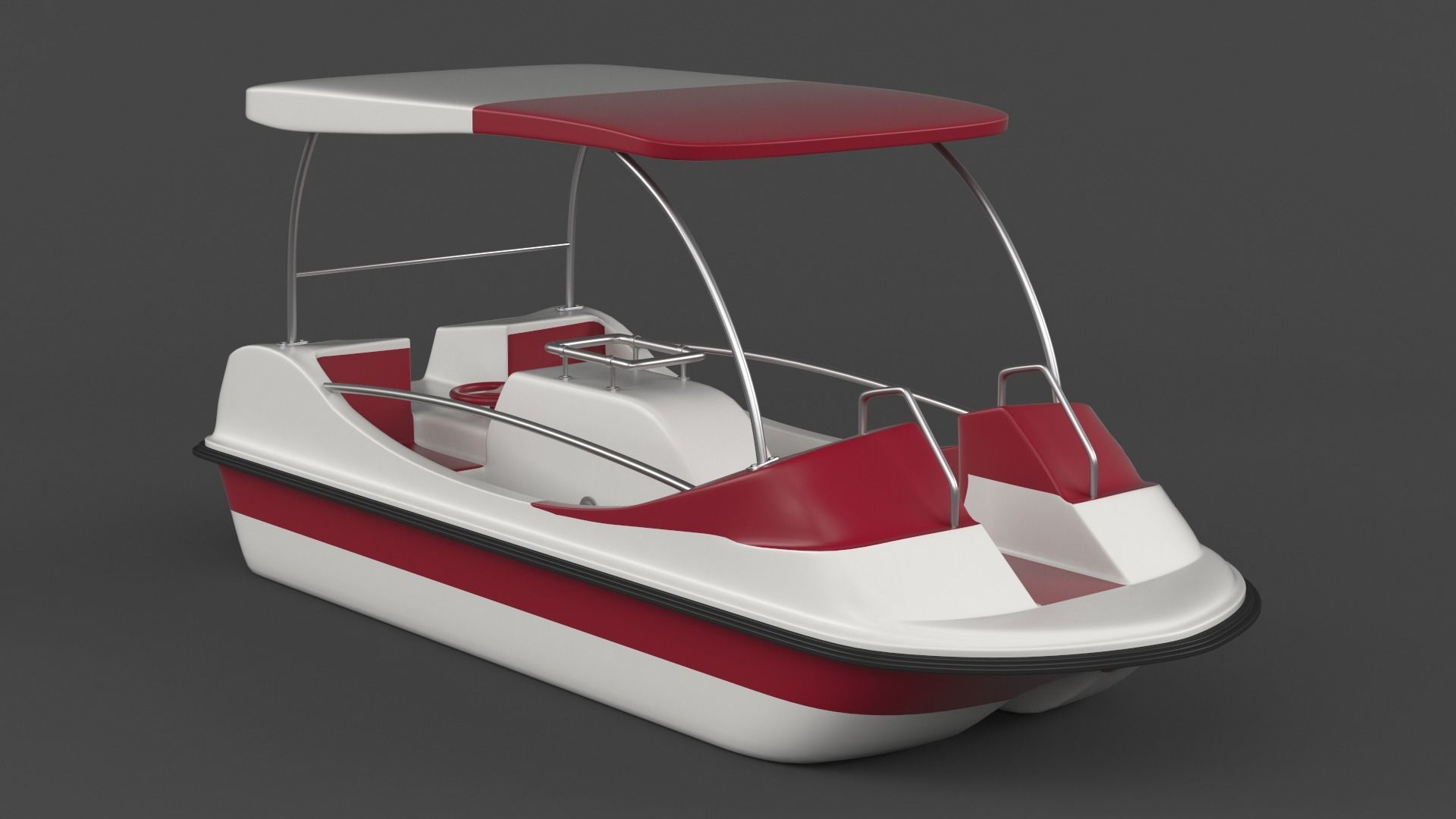 Fiberglass Pedal Boat 3D model_4