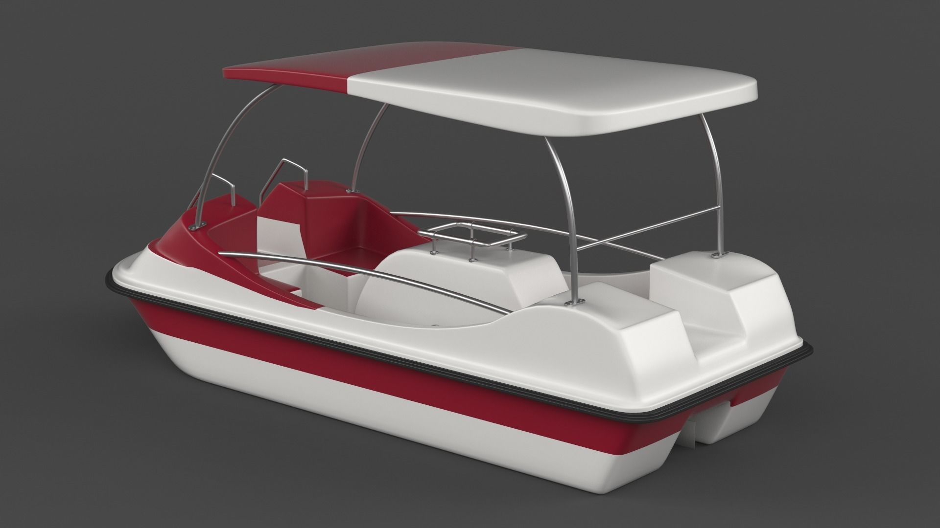 Fiberglass Pedal Boat 3D model_2