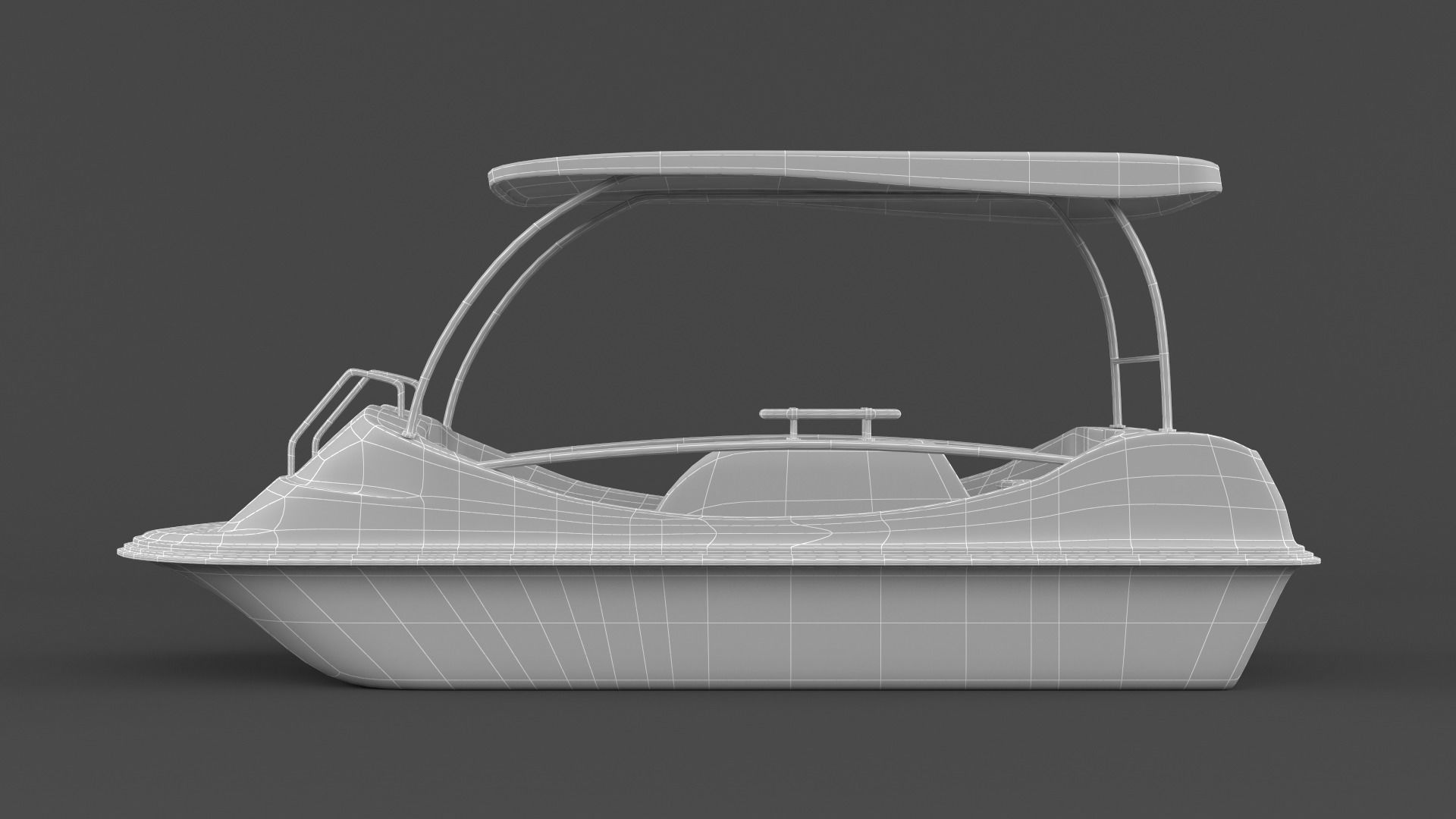 Fiberglass Pedal Boat 3D model_7