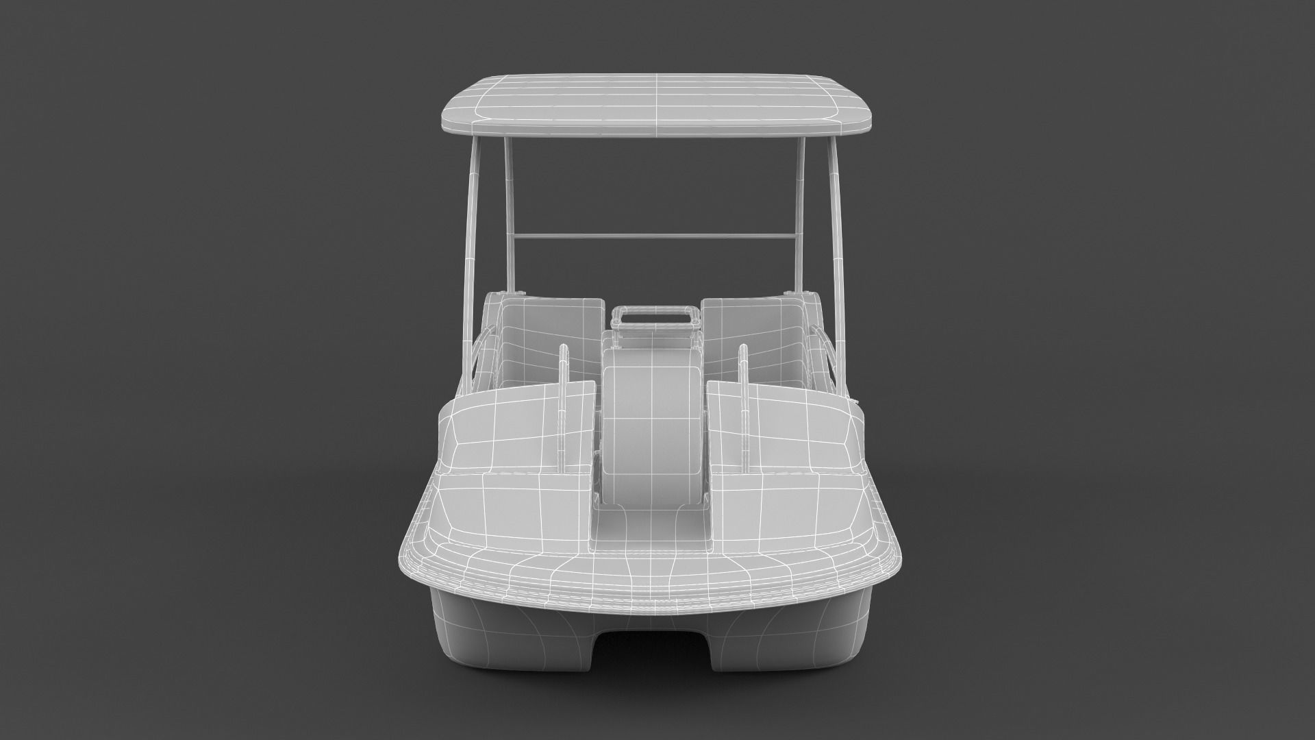 Fiberglass Pedal Boat 3D model_11