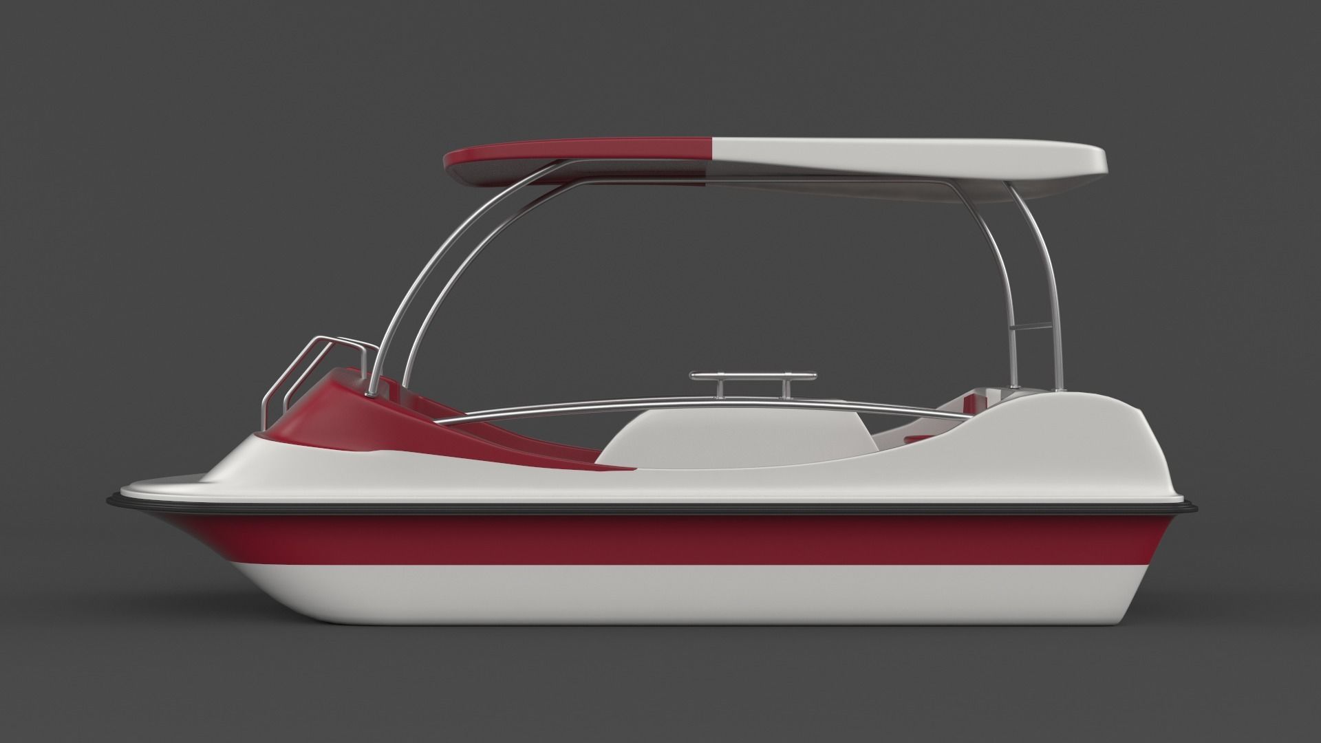 Fiberglass Pedal Boat 3D model_1