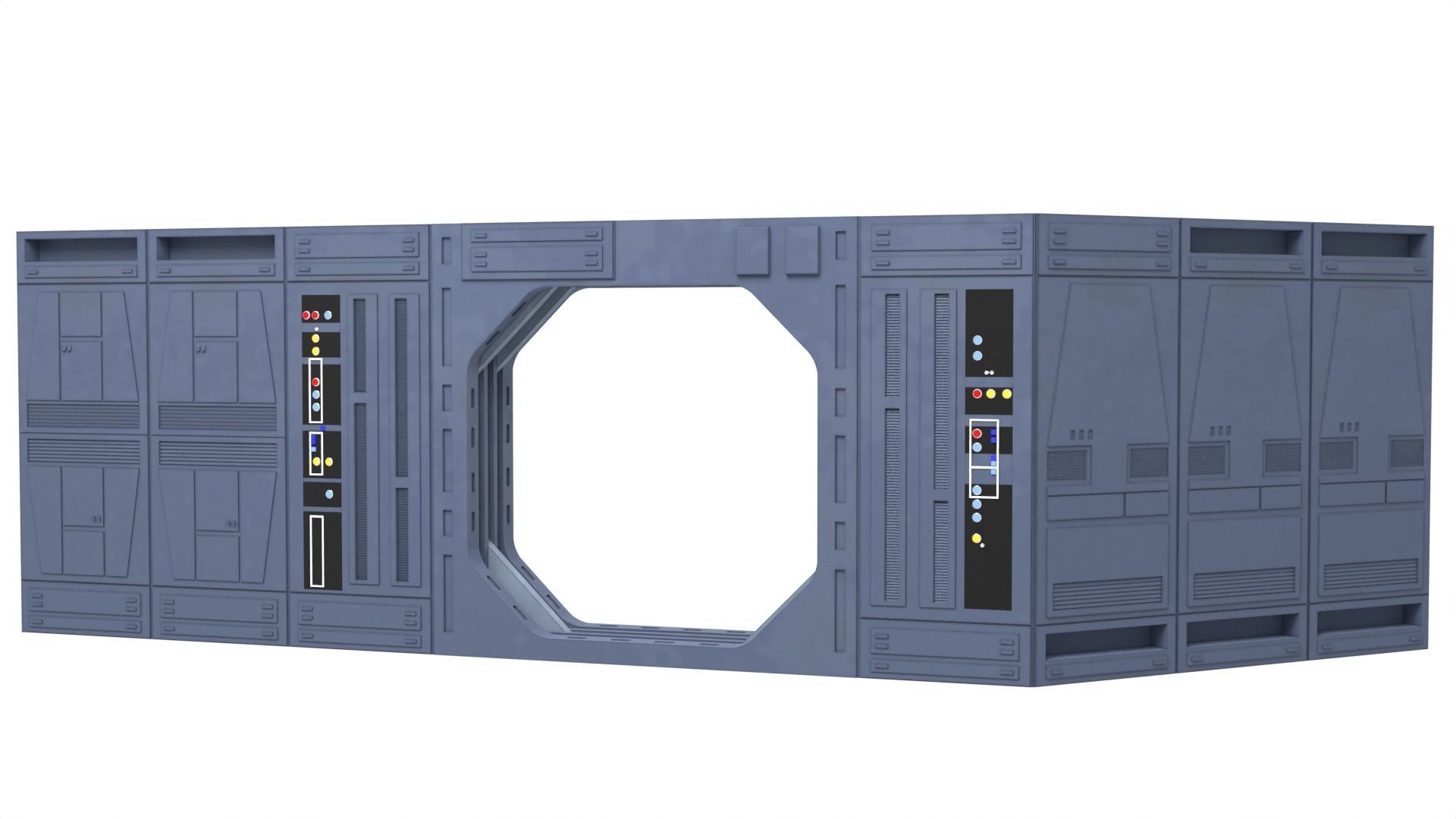 Set 1b - Death Star Small Hangar Entrance 1-12 scale Blackseries 3D Model Collection_29