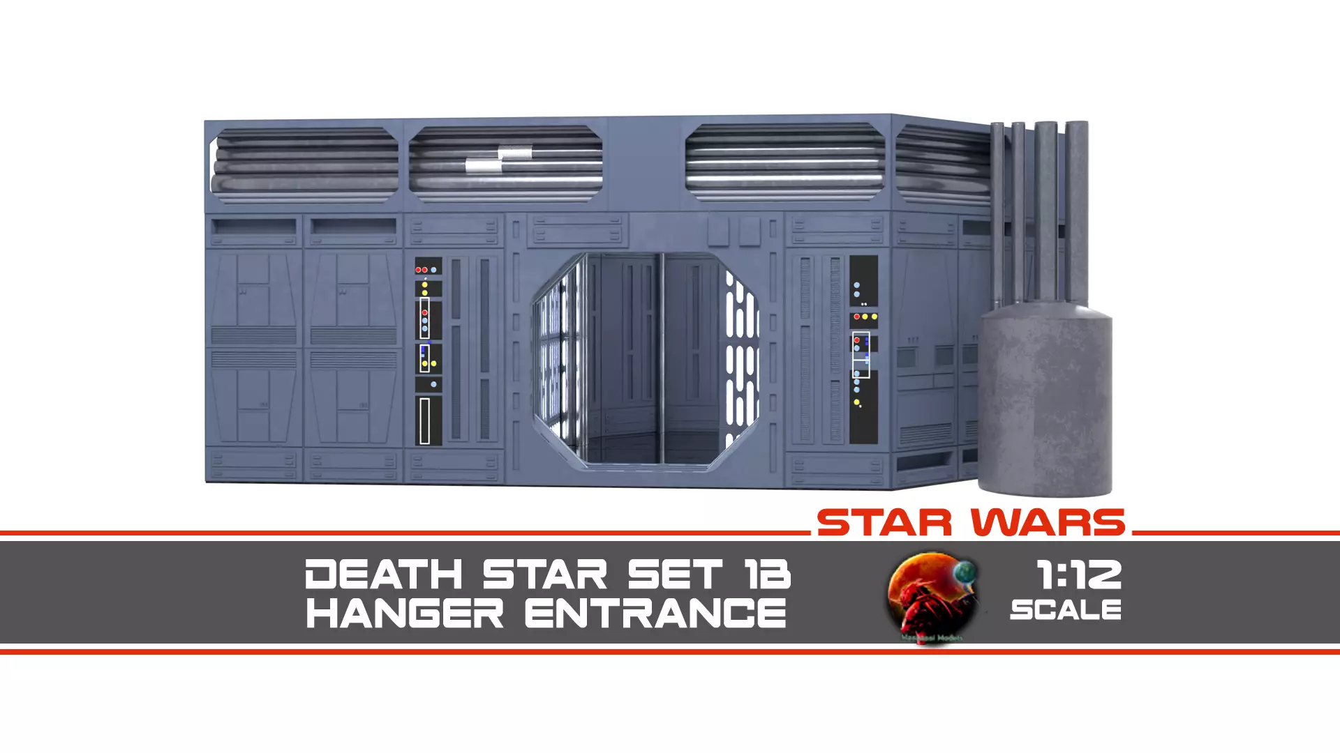 Set 1b - Death Star Small Hangar Entrance 1-12 scale Blackseries 3D Model Collection_0