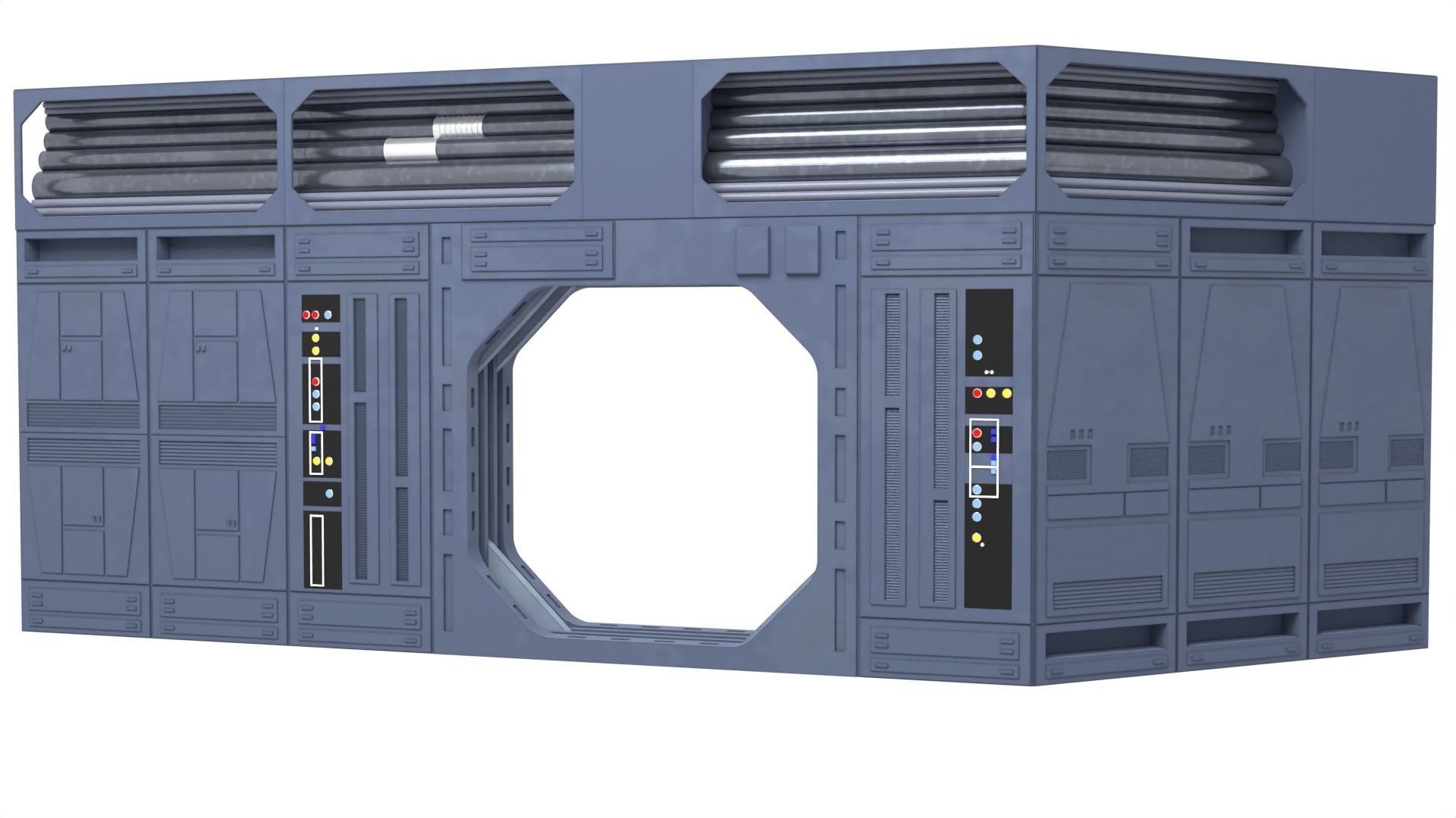 Set 1b - Death Star Small Hangar Entrance 1-12 scale Blackseries 3D Model Collection_34