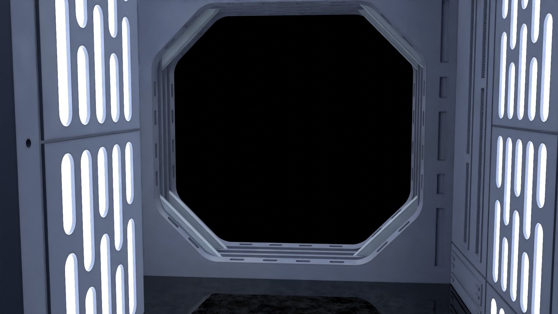 Set 1b - Death Star Small Hangar Entrance 1-12 scale Blackseries 3D Model Collection_11