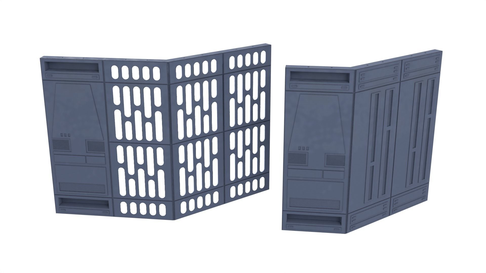 Set 1b - Death Star Small Hangar Entrance 1-12 scale Blackseries 3D Model Collection_30