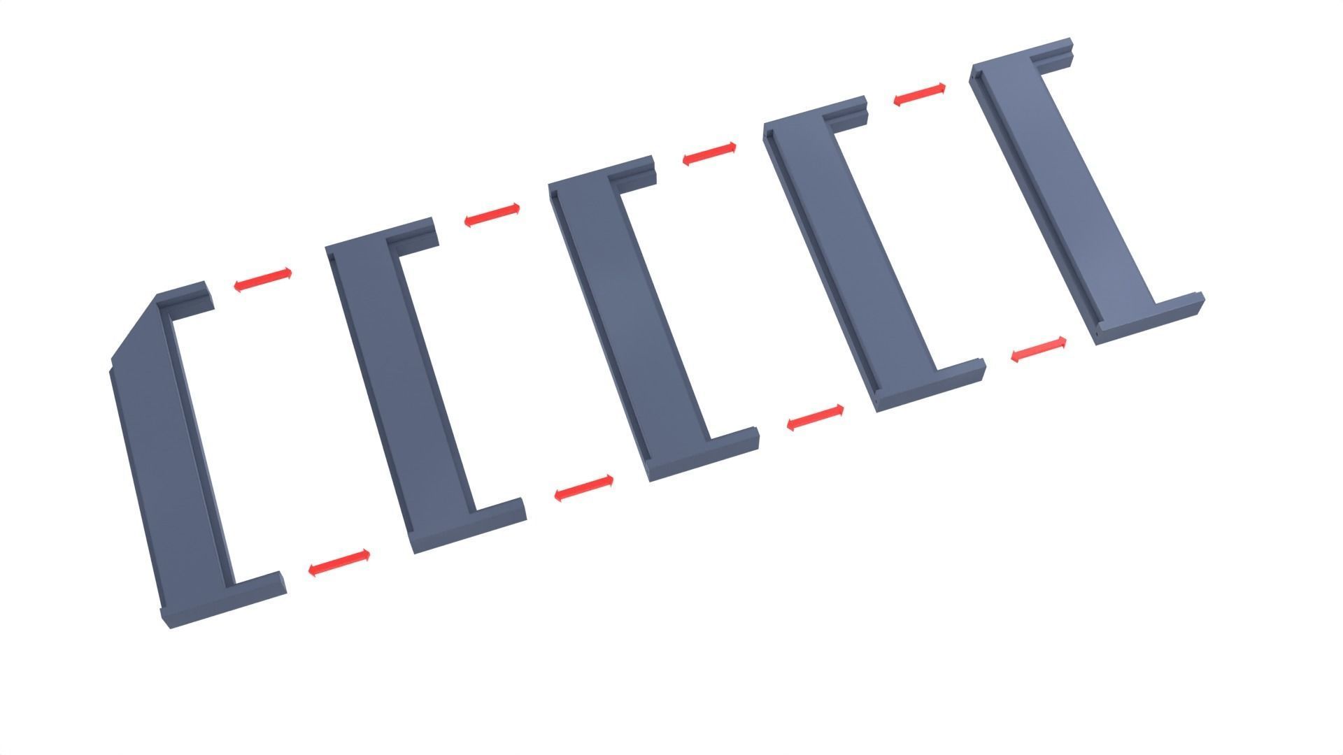 Set 1b - Death Star Small Hangar Entrance 1-12 scale Blackseries 3D Model Collection_19