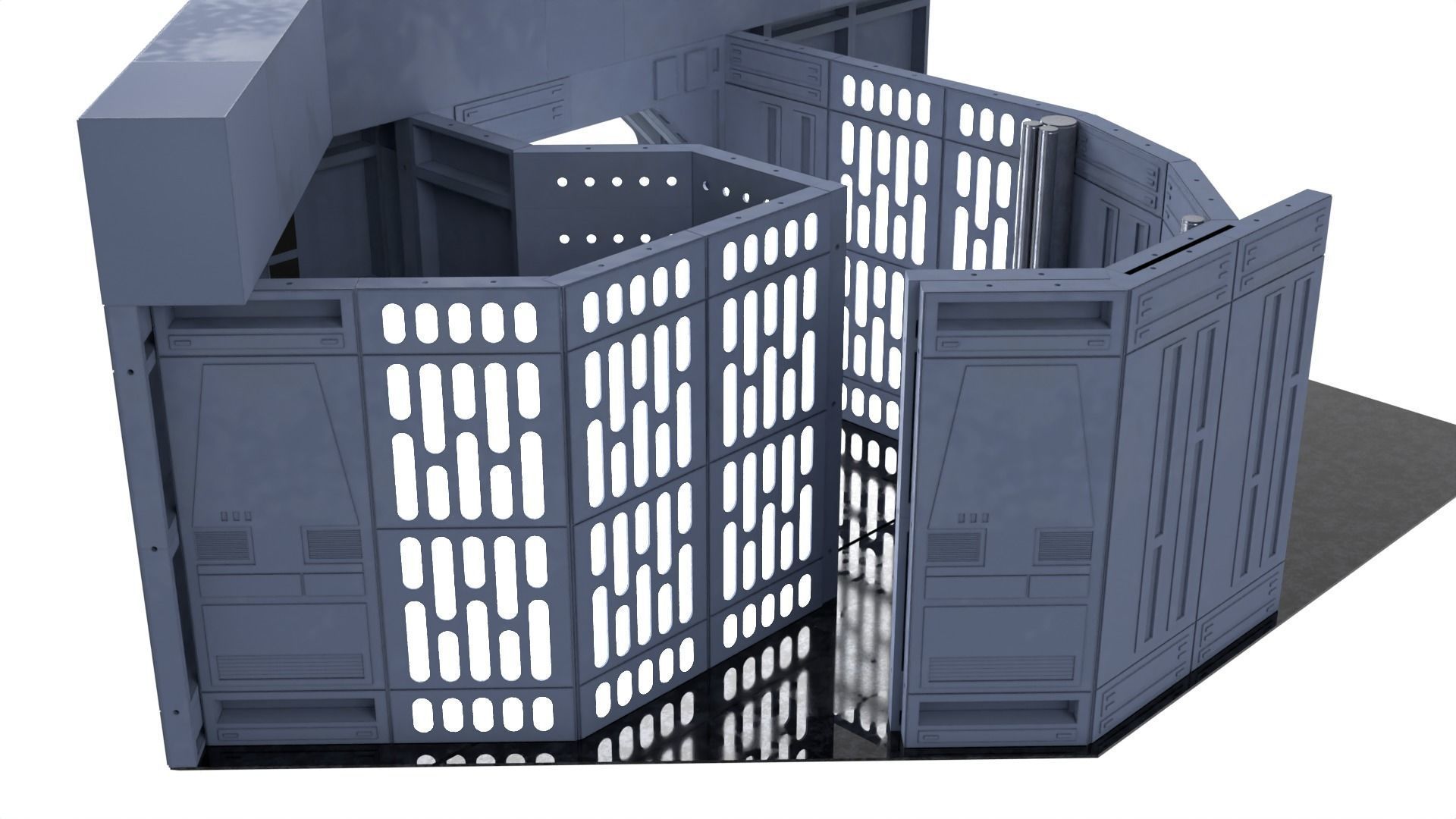 Set 1b - Death Star Small Hangar Entrance 1-12 scale Blackseries 3D Model Collection_28