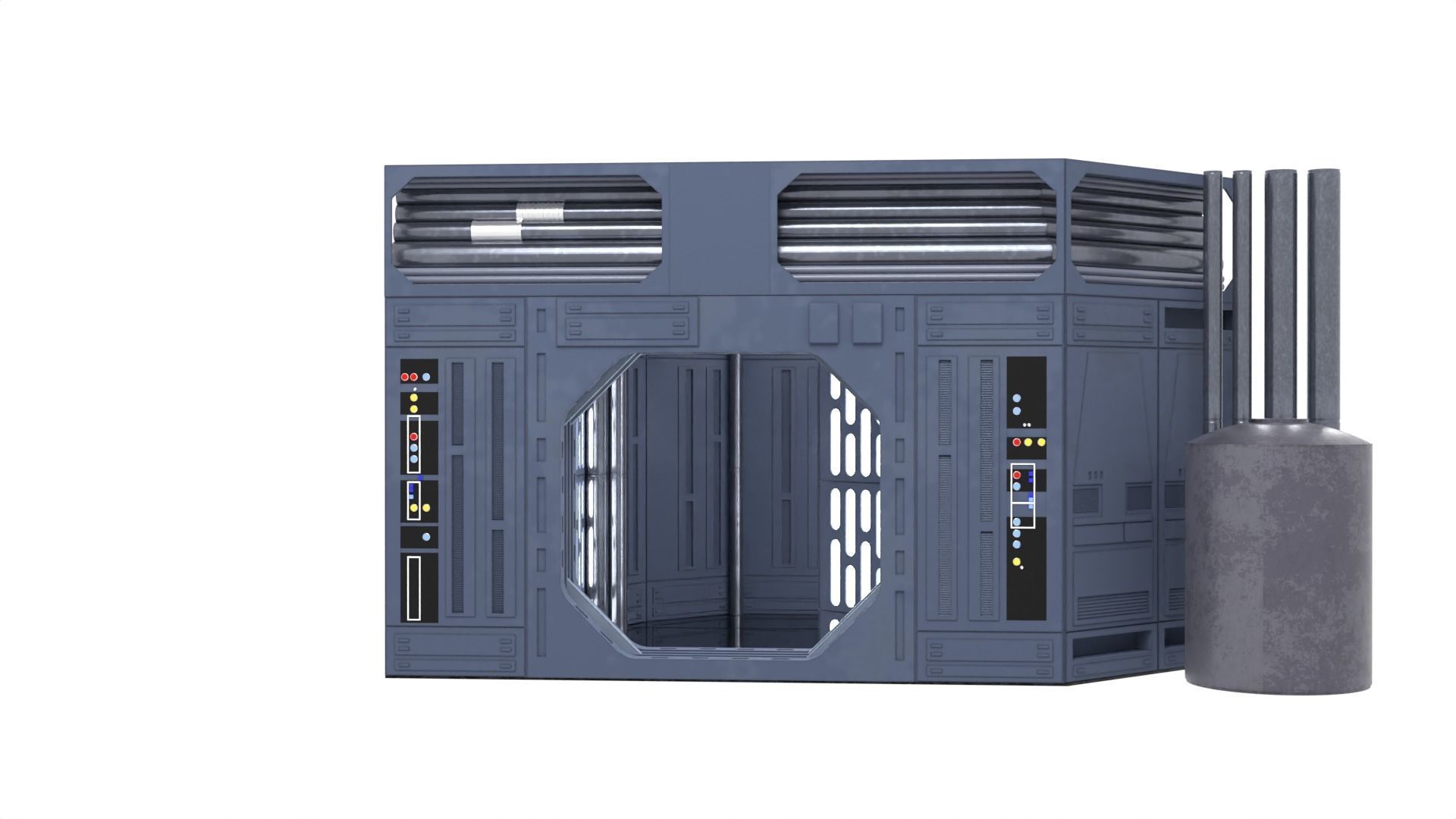 Set 1b - Death Star Small Hangar Entrance 1-12 scale Blackseries 3D Model Collection_5