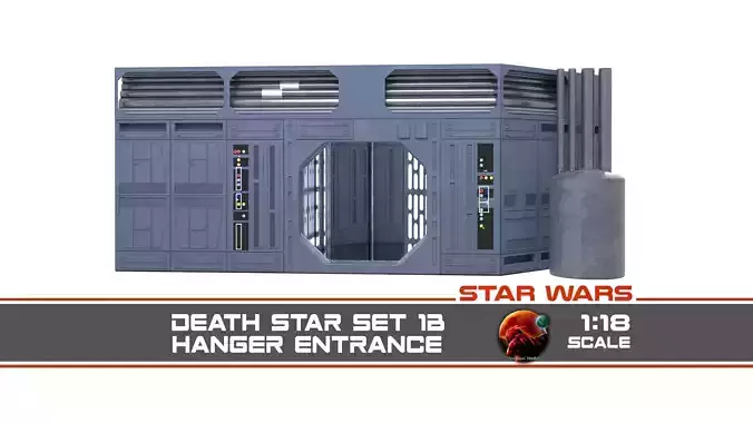 Set 1b - Death Star Small Hangar Entrance 1-18 scale Kenner  3D Model Collection