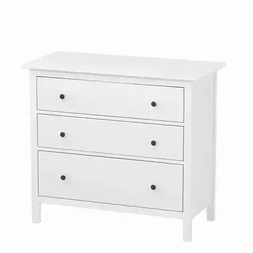 Hemnes Chest of 3 drawers white stain PBR