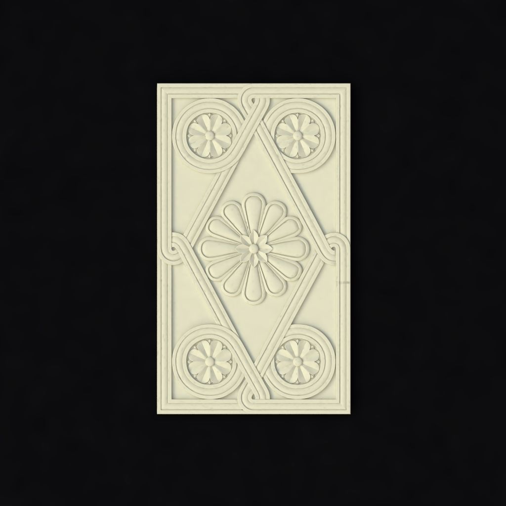 Central decor ornament for furniture 3D model_1