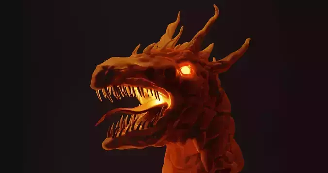 The Mighty Dragon Head 3D model