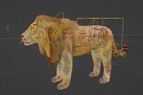 Lion for game 3D model_2