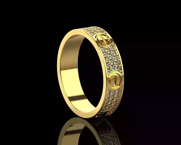 Love Diamonds Ring 20 Size N159 3D print model