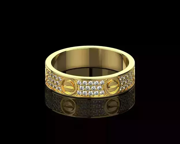Love Diamonds Ring 21 Size N160 3D print model