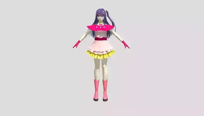 OSHI NO KO  HOSHINO AI  Low-poly 3D model