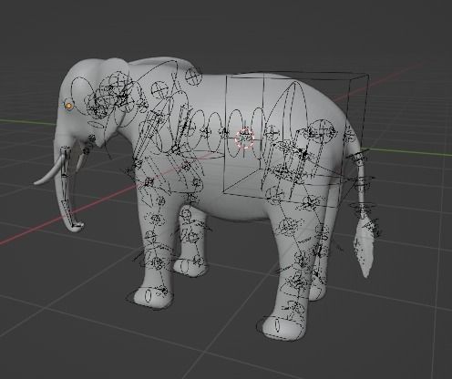 elephant  for game 3D model_2