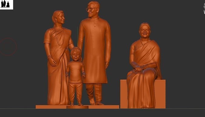 family combo miniatures  3D print model
