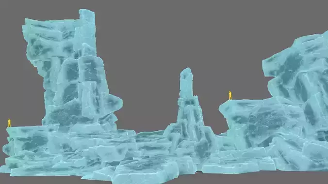 ice rocks   Low-poly 3D model