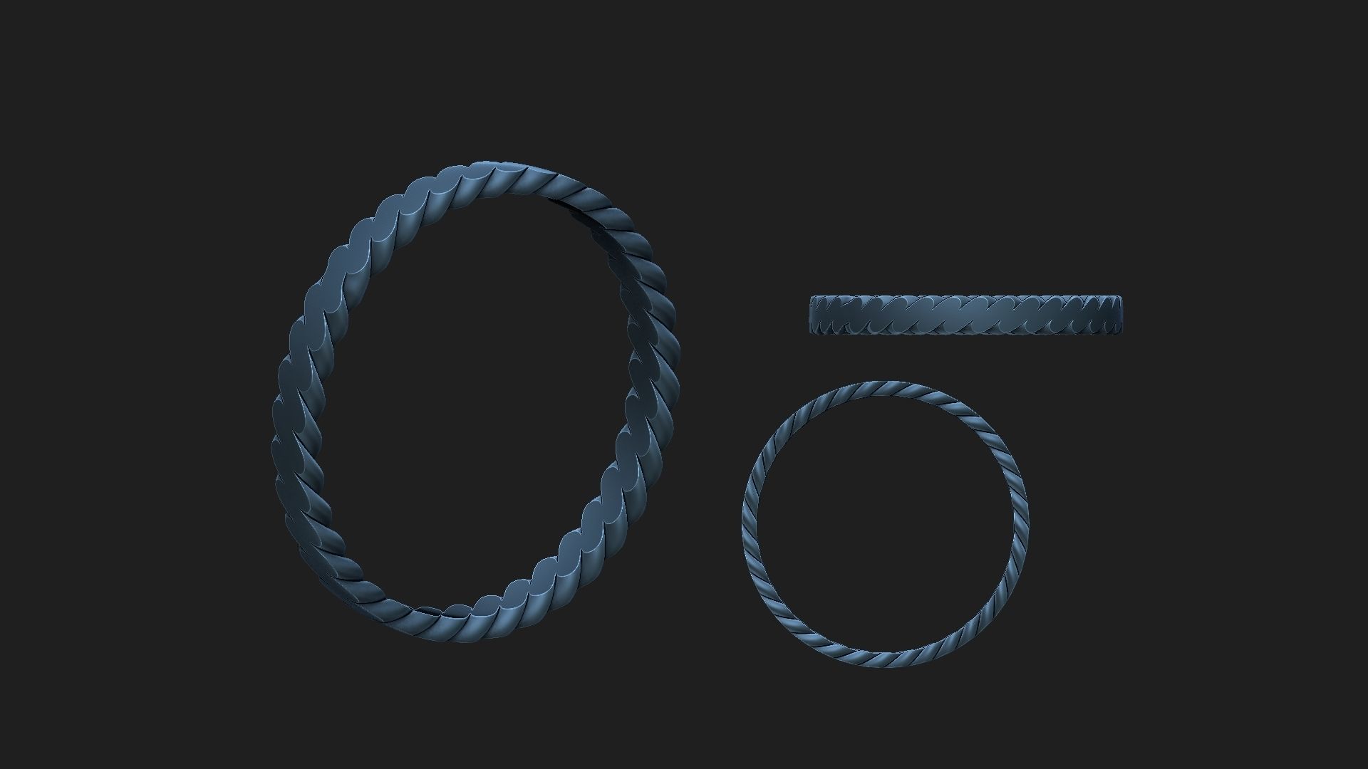 rope ring 2 3D print model_2