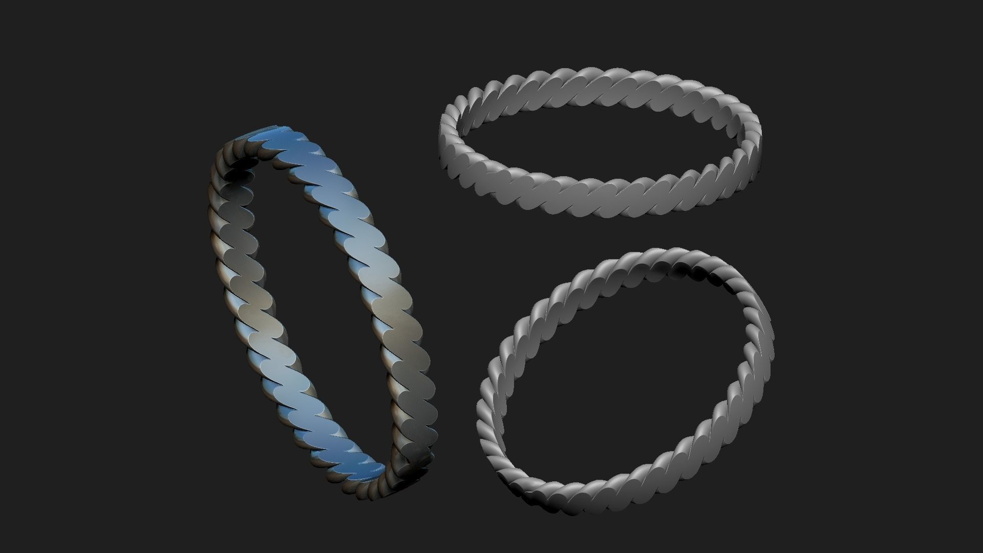 rope ring 2 3D print model_4