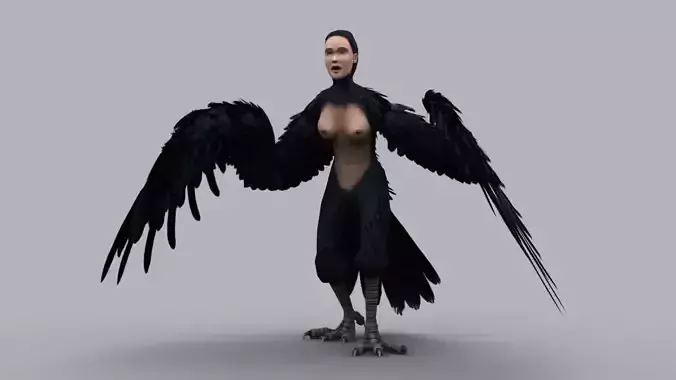 HARPY GAME READY ANIMATED MODEL Low-poly 3D model