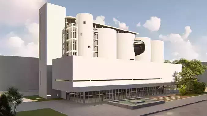 Silo architecture 3D Model 3D model