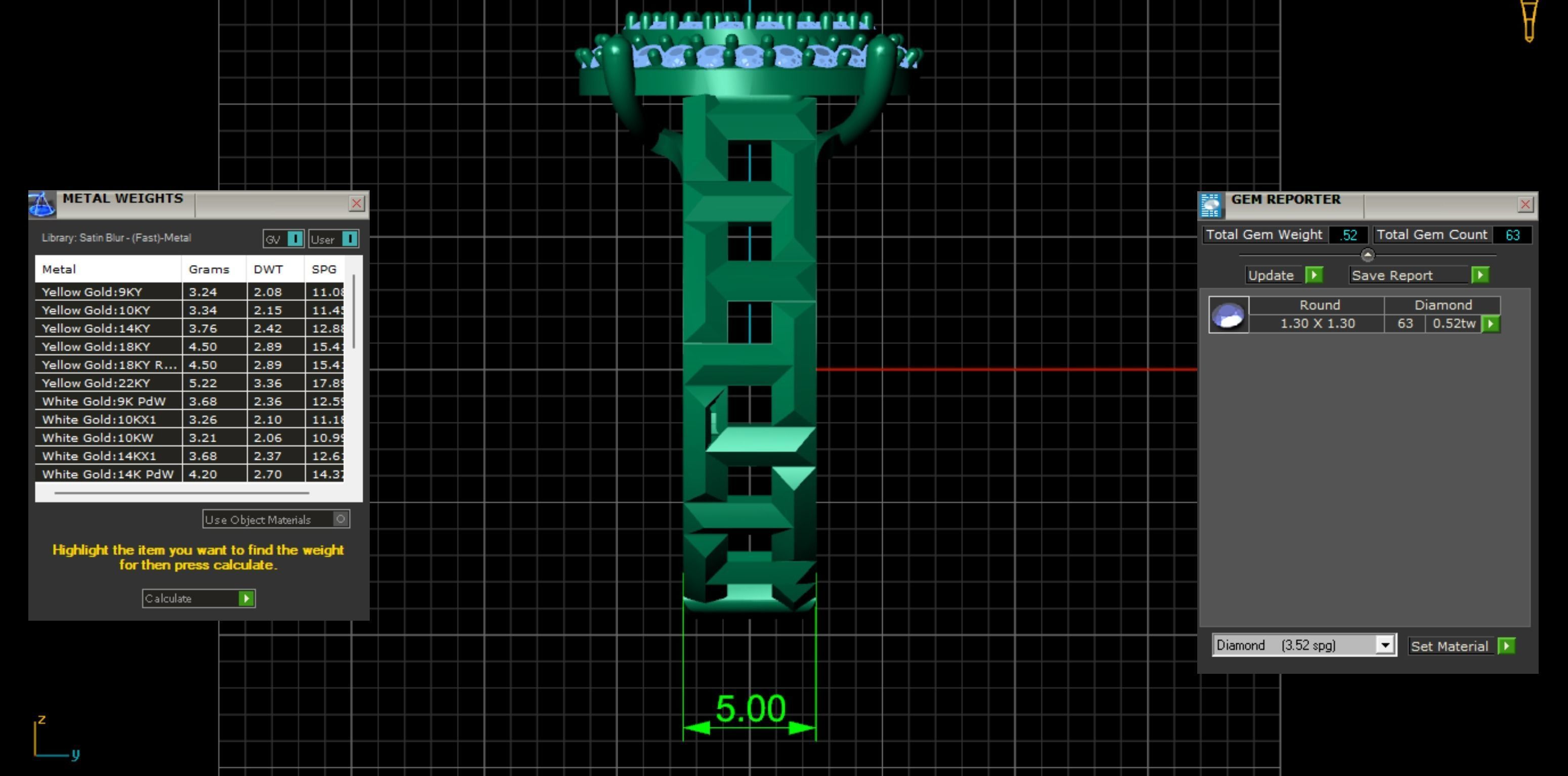 Florence Ring with round cut diamonds 3D print model_8
