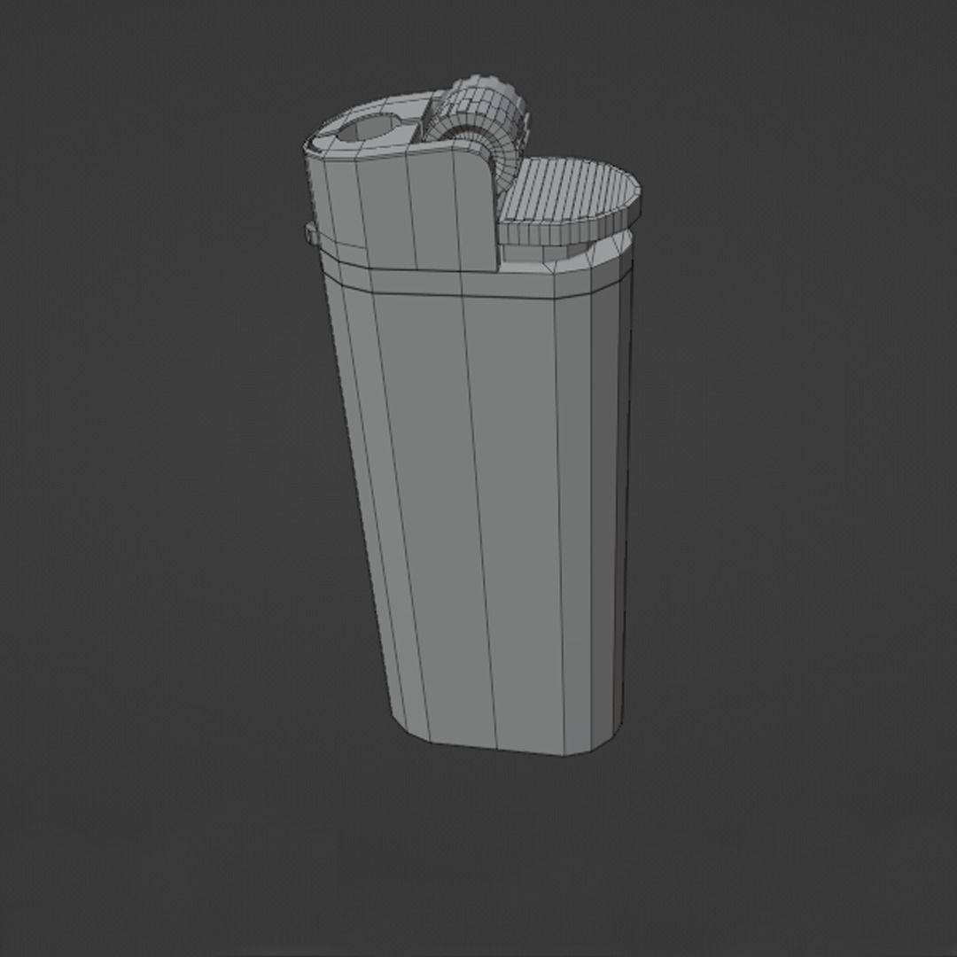 Low-poly PBR lighter Low-poly 3D model_4