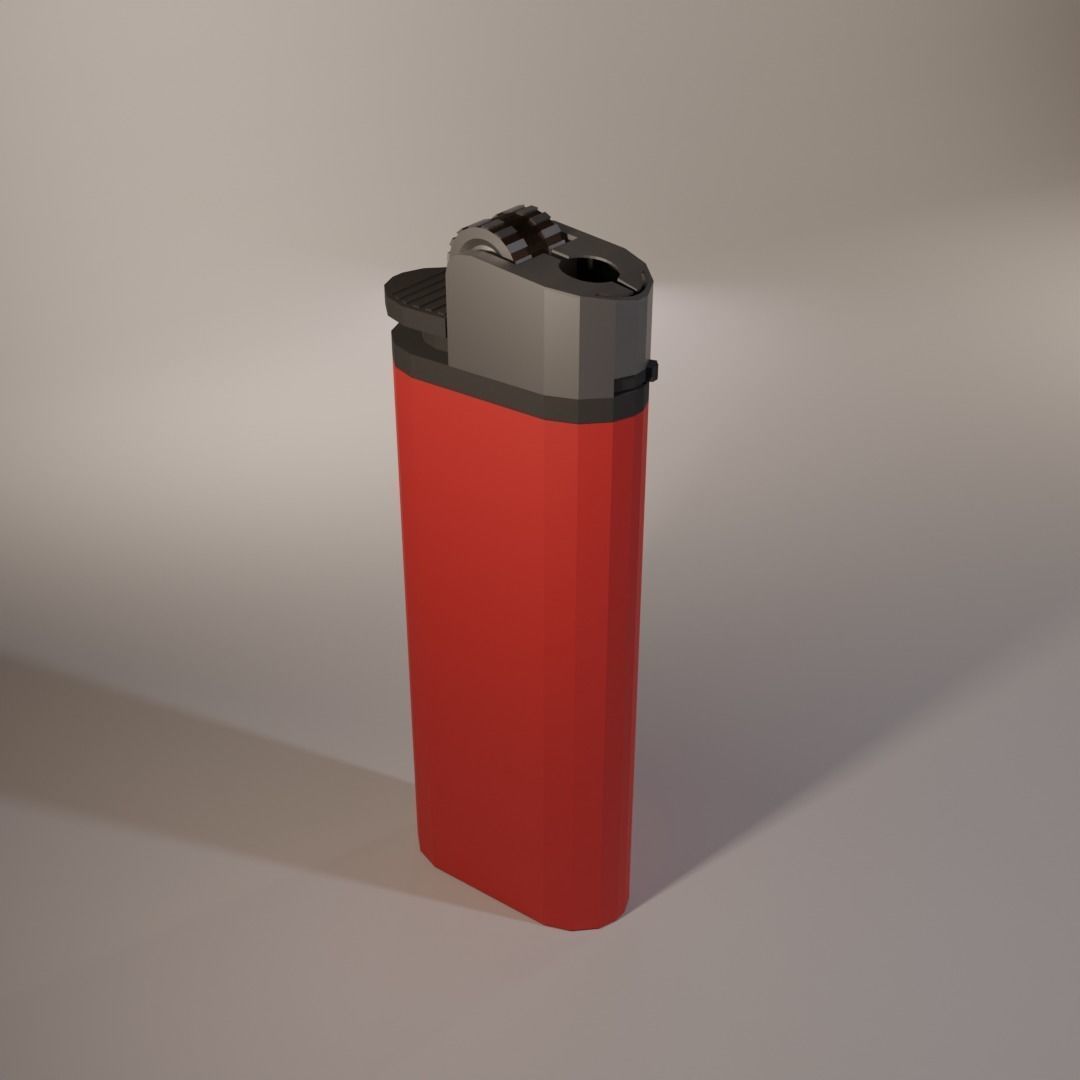 Low-poly PBR lighter Low-poly 3D model_1