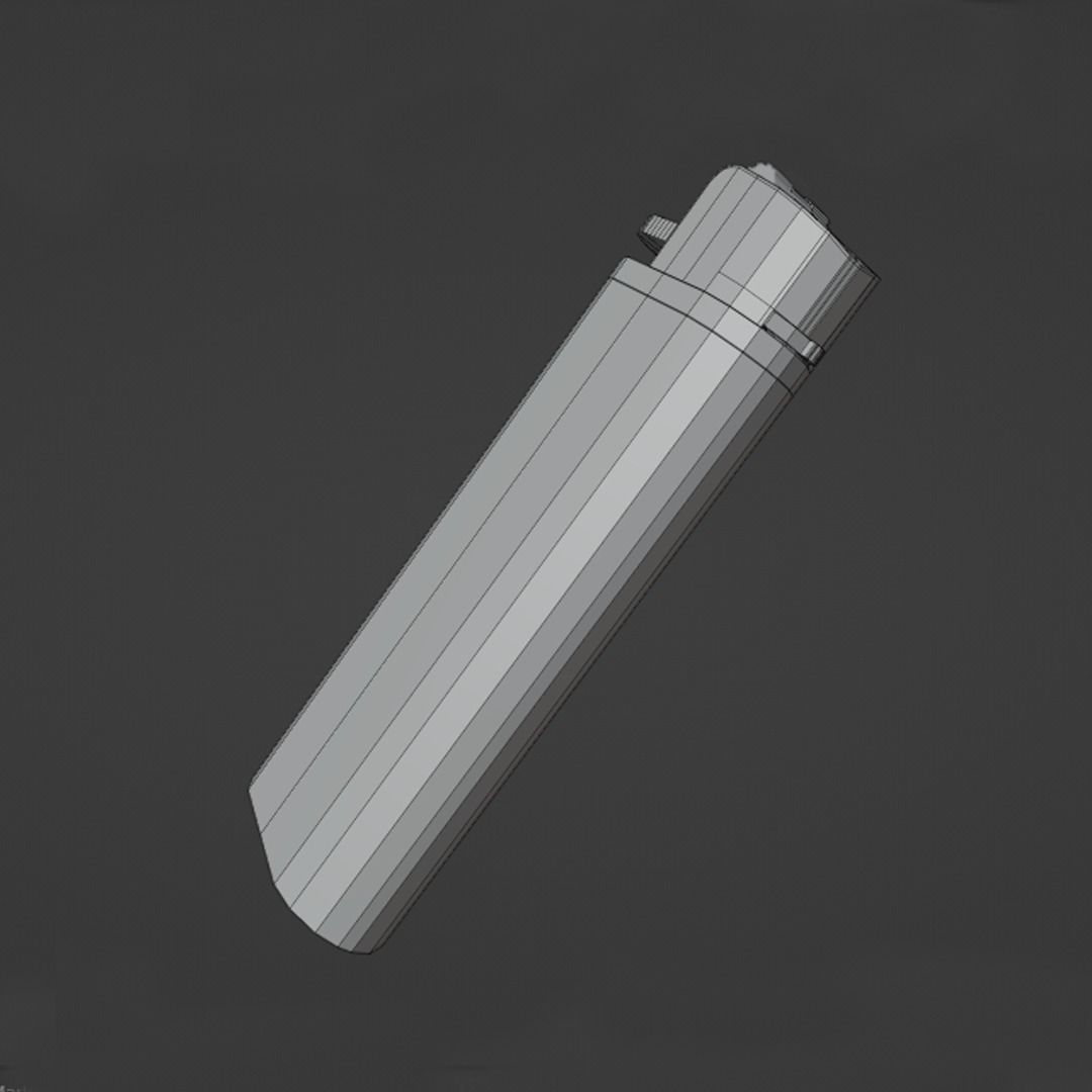 Low-poly PBR lighter Low-poly 3D model_5