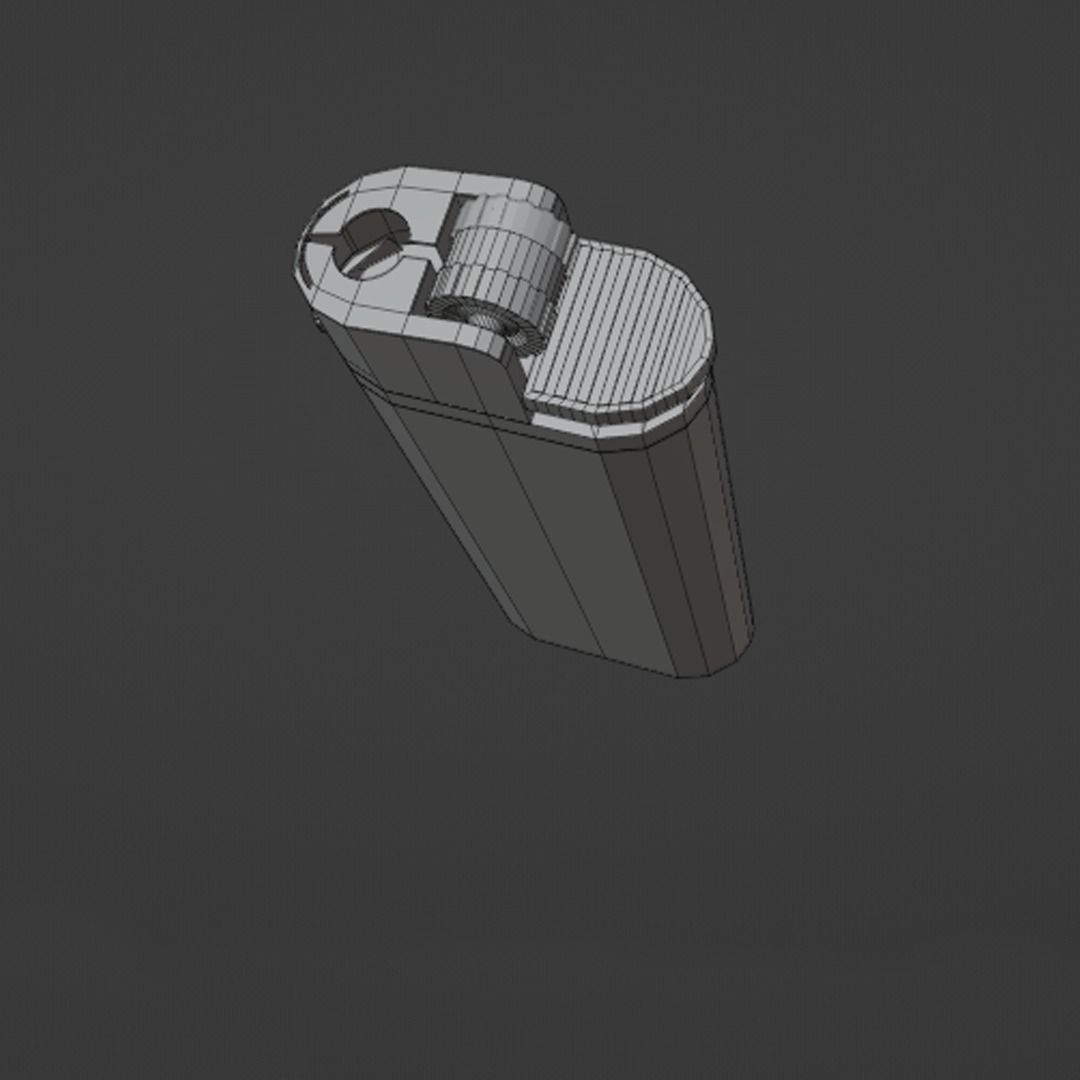 Low-poly PBR lighter Low-poly 3D model_6